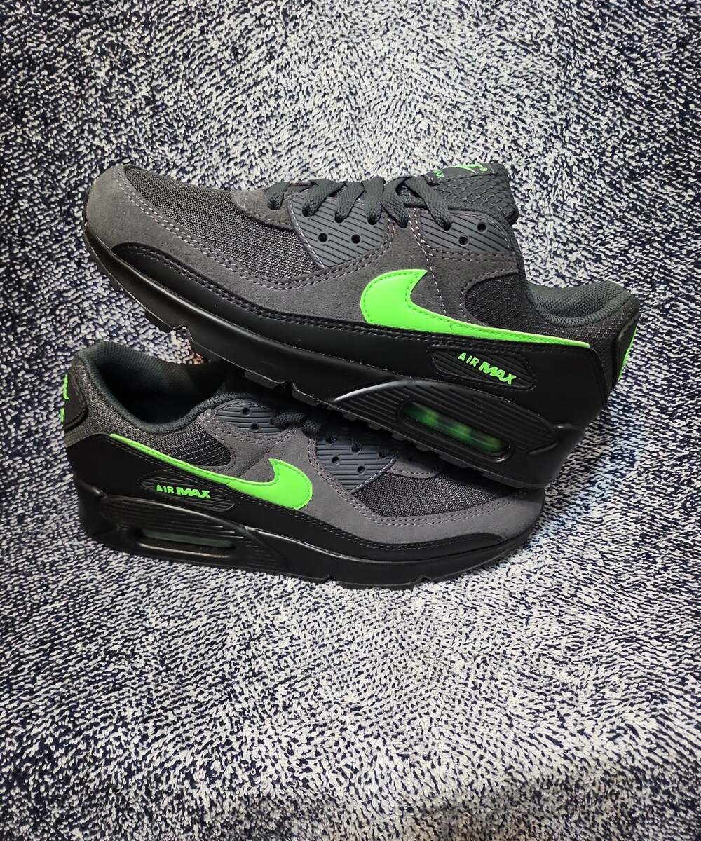 Nike Air Max 90 Anthracite Black Green Strike, Men Size 9